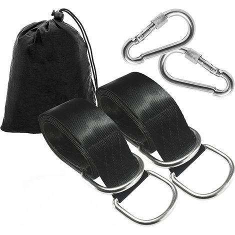 Schlaufengurte Für Baumschaukeln, Seilschaukeln Für Bäume, Aufhängungsset Mit Sicherheitskarabinern, Terylen, Geeignet Für Alle Schaukeln Und Hängematten, 5cm1.2m