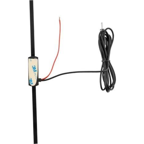 Antenne Amplifiée Fm Intérieure Autoadhésive Pour Auto Autoradio Voiture Camion Camper Noir
