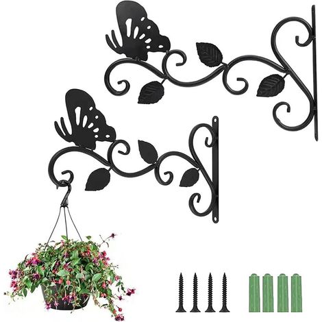 Wandhalterung Für Pflanzen, Balkon-wandhalterung Für Pflanzen, Pflanzenhaken, Wandmontierter Haken Zur Aufhängung Von Pflanzen (2 Stück)