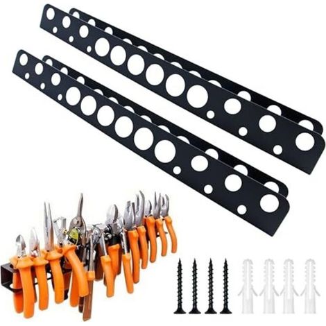 2er-set Wandhalterungen Für Zangen, 40 Cm Wandhalterung, Befestigung Mit Schrauben Und Dübeln, Halterung Für Schraubendreher, Wandregal Für Zangen, Ideal Für Garage, Werkstatt Und