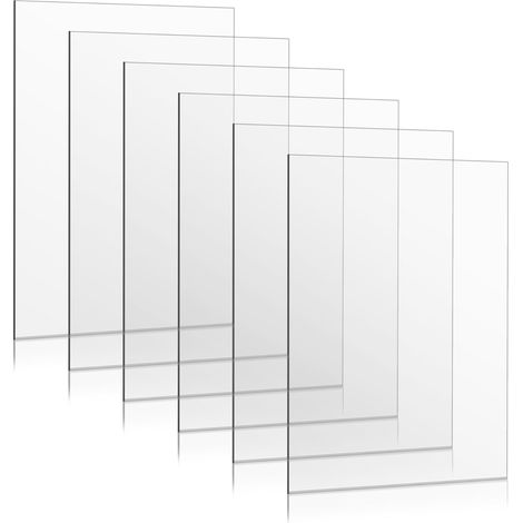 Acrylglasplatte, Transparent, 21 X 29,7 Cm, 1 Mm, Besserer Schutz Als Glas, Splitterfest, Optische Klarheit, Ideal Für Fotorahmen, Beschilderung, Malen Auf Glas