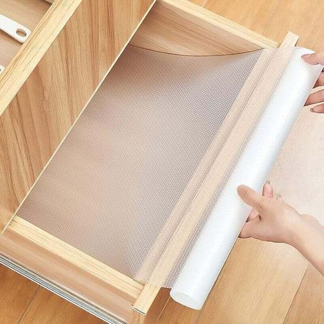Rutschfeste Schubladenmatte, Eva-schubladenmatte Ohne Klebstoff, Transparente Kühlschrankmatte, Wasserdicht, Zuschneidbar Zum Schutz Von Küchenschubladen, Schränken Und Regalen