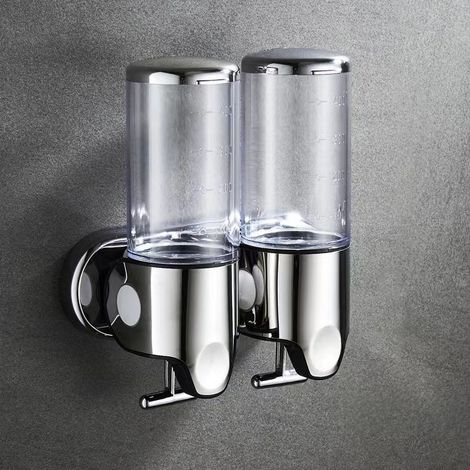 1000ml Wandmontierter Seifenspender, Wandmontierter Seifenspender Für Badezimmer, Duschgel, Shampoo Und Conditioner Für Küche, Hotel (transparent)