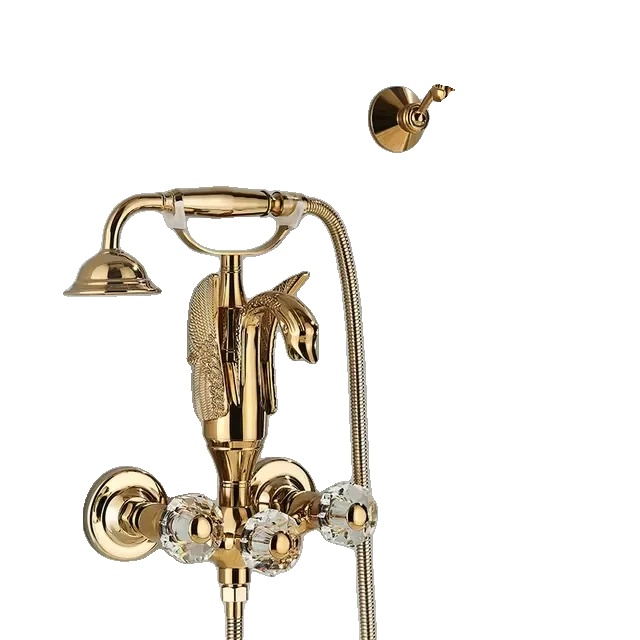 Badewannenarmatur, Warm- Und Kaltwasser-mischung, Elektroplattierte Oberfläche, Gold