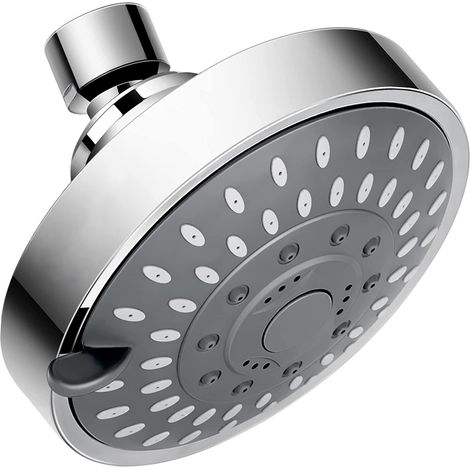 5-stufen-duschkopf, Hochdruck-duschkopf, Verstellbar, Abs, Silber