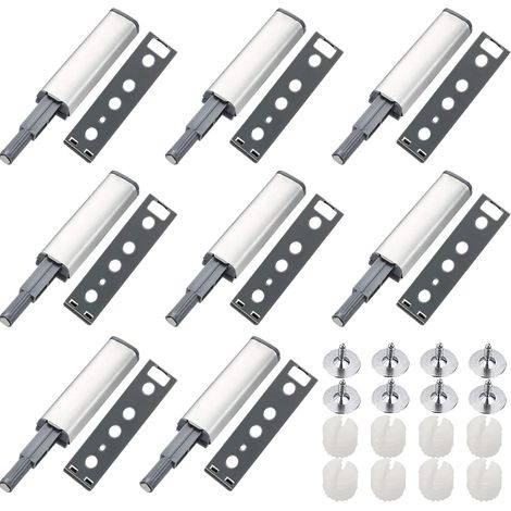 Push To Open Magnet Für Schränke 8 Stück Metall Magnetischer Türstopper Push-to-open-knopf Magnetverschluss Für Schrank System Push-to-open Dämpfer Schublade