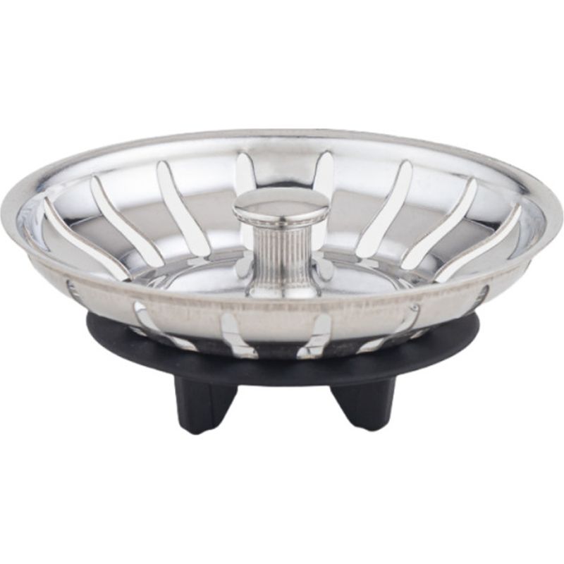 Filtre À Évier - Acier Inoxydable - Compatible Avec Évier Ikea Atlant Domsjö - Diamètre 80 Mm - Bouchon Caoutchouc 55 Mm - 1 Pièce