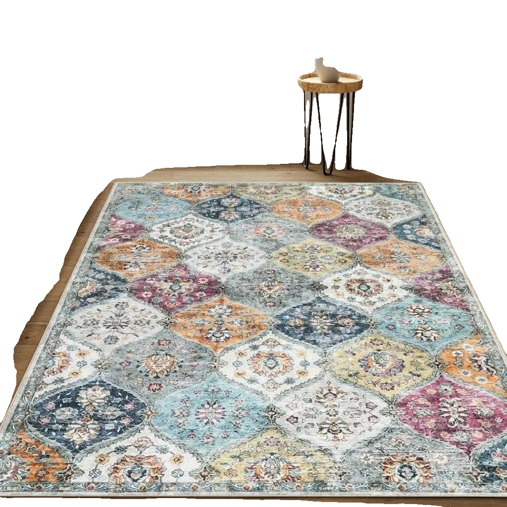Teppich, Waschbar, Verwittertes Design, Lila 120x170cm