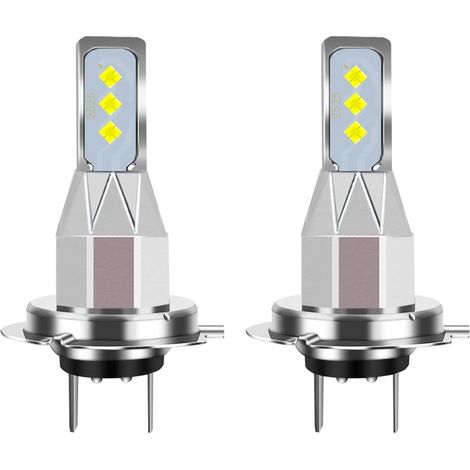 2 Stück H7 Led-scheinwerfer, 20000 Lm, 6000 K, Weißes Licht, 80 W, 6 Smd, Auto-nebelscheinwerfer, Blinker