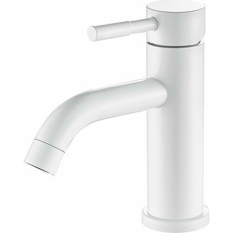 Weißer Badarmatur, Waschbeckenarmatur Aus Edelstahl