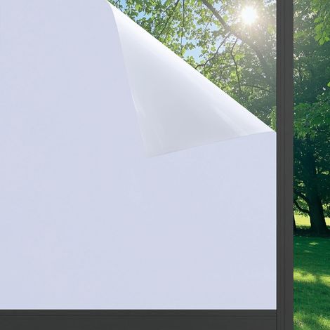 Film Occultant À Fenêtre Blanche, 100 % Anti-uv, Film Électrostatique Pour Vitres De Bureau Et Maison, Protection Contre Les Regards Indiscrets, 30 Cm X 200 Cm
