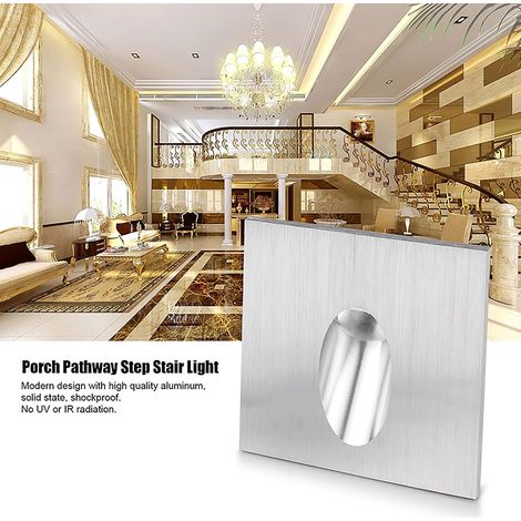 Set Aus 4 Quadratischen Led-einbauspots Für Treppen, Gewächshäuser Und Straßenlaternen, 1 W Ac 100-245 V (echtweiß)