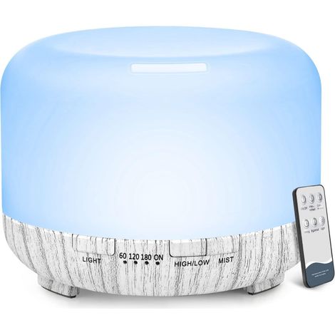 Ätherische Öl-diffusoren, 500 Ml Holzgranulat-diffusor Für Ätherische Öle, Großer Raum, Haus, Aromatherapie-diffusor Mit Kaltnebel (holzgranulat Weiß)