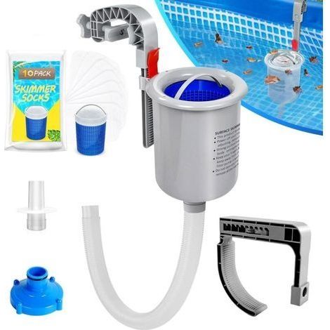 Pool-skimmer Für Aufstellpools – 10 Skimmer-strümpfe Inklusive – Schwimmender Korb Zur Effektiven Entfernung Von Schmutzpartikeln – Kompatibel Mit Echoo