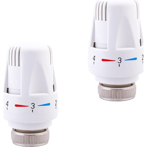 2 Thermostatventile, M30 X 1,5 Nullposition Heizkörperventil, Einstellbares Thermostat-heizkörperventil