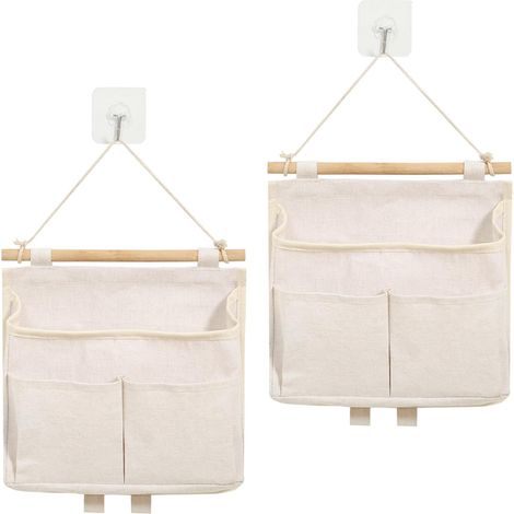Aufbewahrungstasche Zum Aufhängen, 3 Stück Wand-aufbewahrungstaschen Mit 3 Fächern, Hängende Organizer-tasche Und Klebehaken