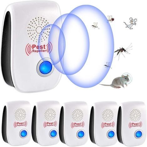 Ultrason Anti-mücke, 6er-pack Ultraschall Mäuse- Und Ratten- & Insektenabwehr, Elektronische Ultraschall-insektenabwehr Gegen Nagetiere, Insekten, Mücken, Ameisen, Ratten, Spinnen