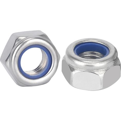 Autobloquant M8,50 Pièces Écrou De Blocage En Acier Inoxydable V2a A2 Din 985 Ecrou
