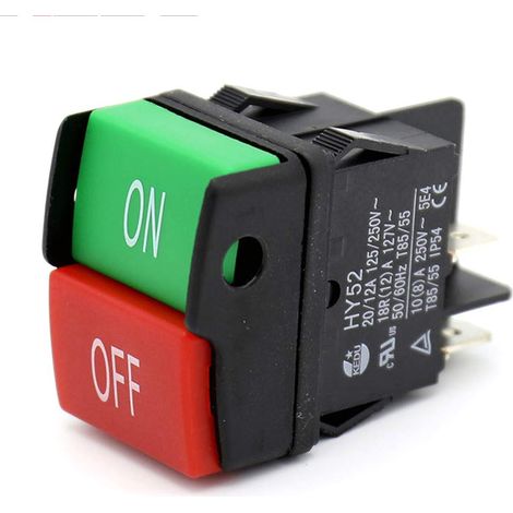 Hy52 Schalter-taster-set Für Haushaltsgeräte, Elektroausstattung, Elektrowerkzeuge 125/250 V 20/12/10 (8) A, Hy52, 250,00v