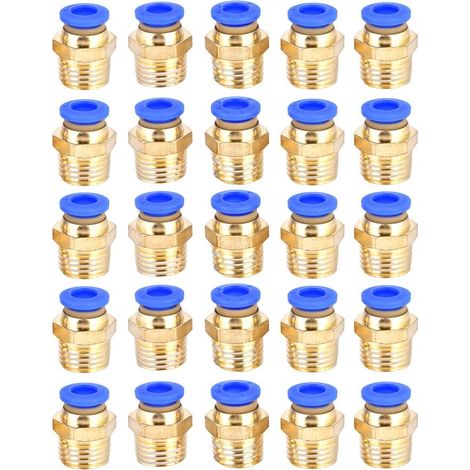 25er-pack G1/4-schnellverbinder Pc6-02 Für Pneumatikschläuche Und -werkzeuge