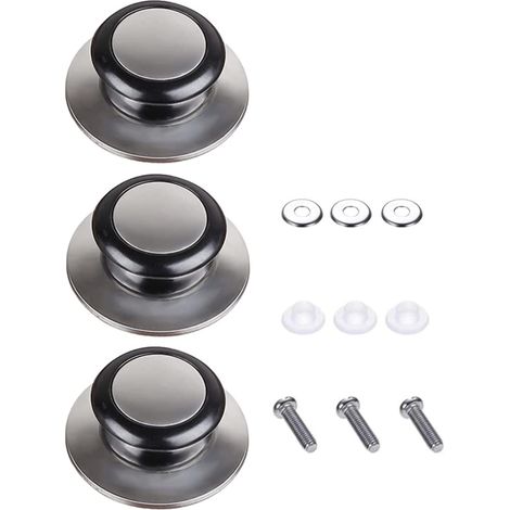 3 Stück Topfdeckelgriffe Poignée De Couvercle De Casserole, Deckelknopf Geeignet Für Glasdeckelgriff Edelstahl-topfdeckel Knöpfe Küchenhenkel