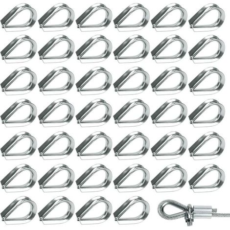 50 Stück M2 Kabelklemmen Aus Edelstahl 304, Seilklemme Für Stahlseil, Drahtseilklemme 2 Mm