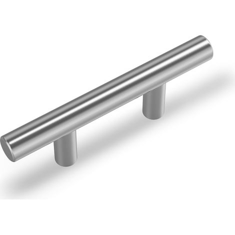 Garnitur Aus Fünf Türgriffen, Küchengriff, Möbelgriff, Schrankgriff, Gebürsteter Edelstahl (lochabstand 64 Mm).