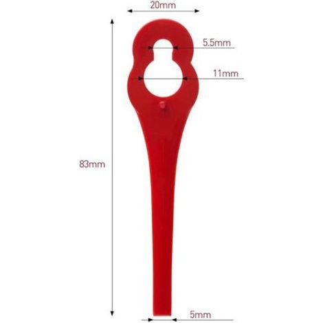 100er-pack Ersatz-kunststoffmesser Für Florabest Rasentrimmer Lidl Frta 20 A1, Fat 18b3, Frt18a