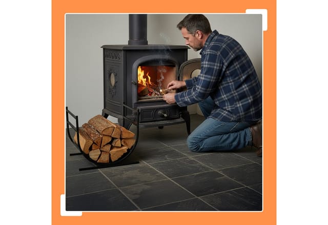Relaxdays Kaminholzregal U-form, Metall, Hbt: 40x46x38 Cm, Brennholzregal Für Feuerholz, Stapelholz, Brennholz, Schwarz