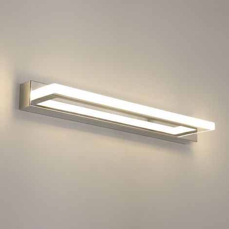 Lampe Für Led-badezimmerspiegel 9w 800lm, Spiegellampe 42cm 4500k Neutralweiß, Moderne Innen-wandleuchte Für Spiegel, Schrank, Toilette, Möbel, Silber [energieeffizienzklasse E]