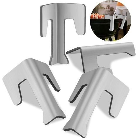 4-teiliges Spacer-set Für Feuerplatten – Edelstahl-spacer Für Grillplatten, Kaminfeuerplatten Und Platten Für Kugelgrills