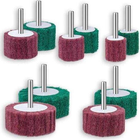 10er-satz Schleifscheiben In Verschiedenen Größen: 60/50/40/30/25 Mm. Vlies-schleifteller-kit Zur Reinigung Und Entfernung Von Farbe Und Oxiden, Durchmesser