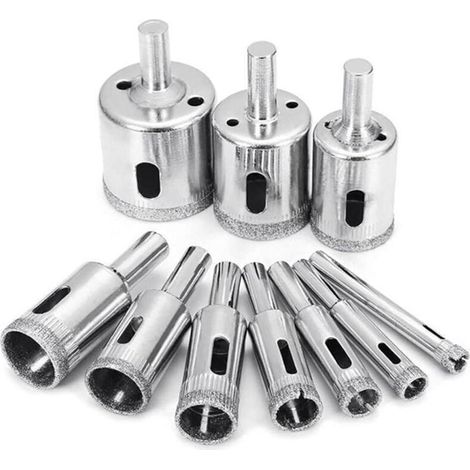 10-teiliges Diamantbohrer-set Für Mehrzweckanwendungen – Geeignet Für Glas, Fliesen, Marmor, Granit Und Keramik – Bohrwerkzeug Für Elektroboschmaschinen – Durchmesser 8 Mm Bis 50 Mm