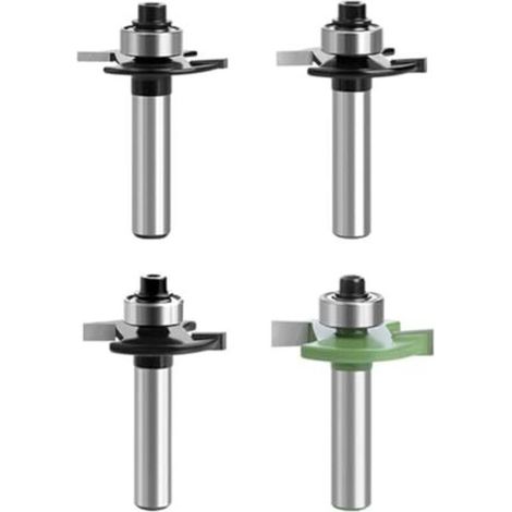 Fräsköpfe, T-nut-fräser, Fräskopf, 8-mm-schaft, 4 Stück, 2 Mm, 3 Mm, 4 Mm, 5 Mm Mit Kugellagern, Werkzeuge Für Die Holzbearbeitung, Fräser