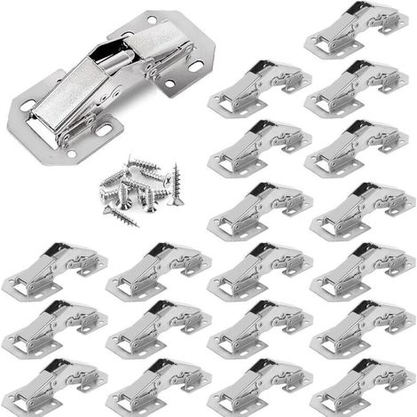 20 Stück Schranktürscharniere, 3 Zoll 90° Möbelscharnier, Küchentürscharnier, Scharniere Für Kleiderschrank Kommode Türscharnier Für Küchenschränke