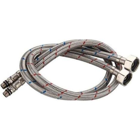 60 Cm/23,6 Zoll 2 Stück Flexible Anschlussrohre Für Armaturen G3/8 X M10, Edelstahl-verlängerungsschläuche Für Waschbecken, Küche Und Bad.