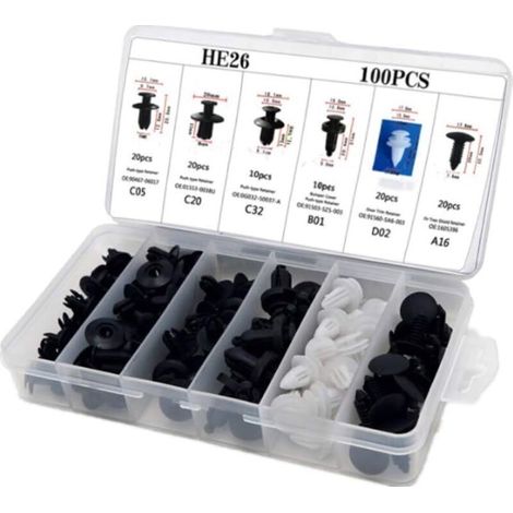Karosserie-klemmclip, 100 Stück, Für Karosseriereparatur, Autotür, Mit Stoßfänger-clip, Universal-kit