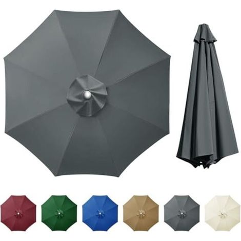 Ersatzbezug Für Sonnenschirm 2 M, 2,5 M, 2,7 M, 3 M, 6/8 Streben, Garten-sonnenschirmbezug, Bezug Für Schräg Stehenden Sonnenschirm, Ersatzhülle Für Hof, Garten, Strand, Pool