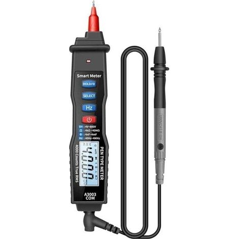 Tragbares Digitales Stift-multimeter Mit 4000 Punkten, Kapazitätstester Für Ac/dc-spannung Und Ncv A3003 (schwarz)