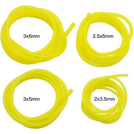 4er-set Kraftstoffschläuche, 1,5 M Lang, Universell Einsetzbar, Kraftstoffschlauch Für Gartengeräte Wie Laubbläser, Rasenmäher Und Kettensägen, Zubehör, Hellgelb