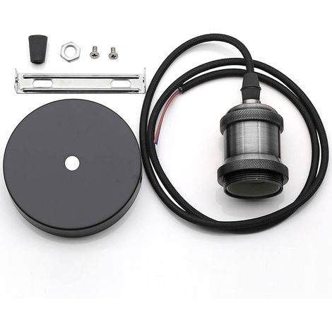 E27-vintage-kabelaufhängung, Deckenleuchtenfassung Mit 100 Cm Kabel, E27-edison-lampenfassung, Seil-aufhänge-leuchtenschirmhalter, Industriell-moderner E27-lampenhalter