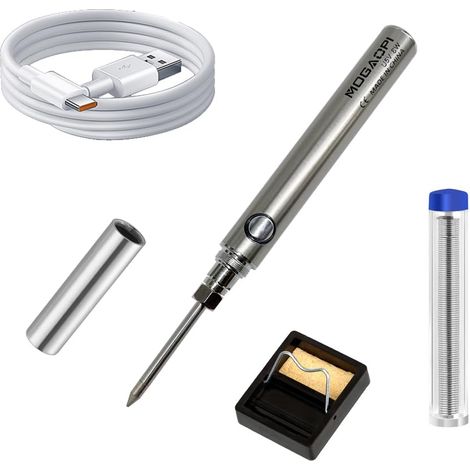 Kit De Fer À Souder, Fer À Souder Électrique 5 V 8 W, Outil De Soudage À Température Réglable Avec Usb, Fil À Souder, Support De Fer À Souder