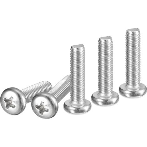 Zylinderkopfschrauben, 100 Stück, Edelstahl 304, Phillips-kopf, Metrisches Grobgewinde, Volle Gewindelänge, Glänzende Oberfläche, Schrauben- Und Mutternsatz (m3 X 12 Mm)