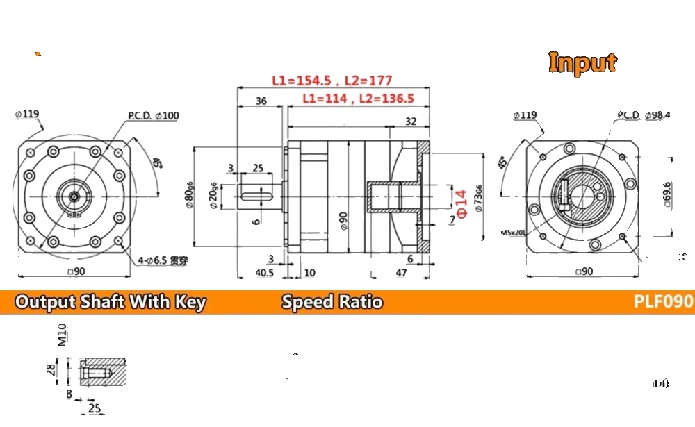 Planetengetriebe, Hohe Effizienz, Vielseitige Kompatibilität, 14mm--86 Schrittmotor, Geschwindigkeitsverhältnis 10 Zu 1-a