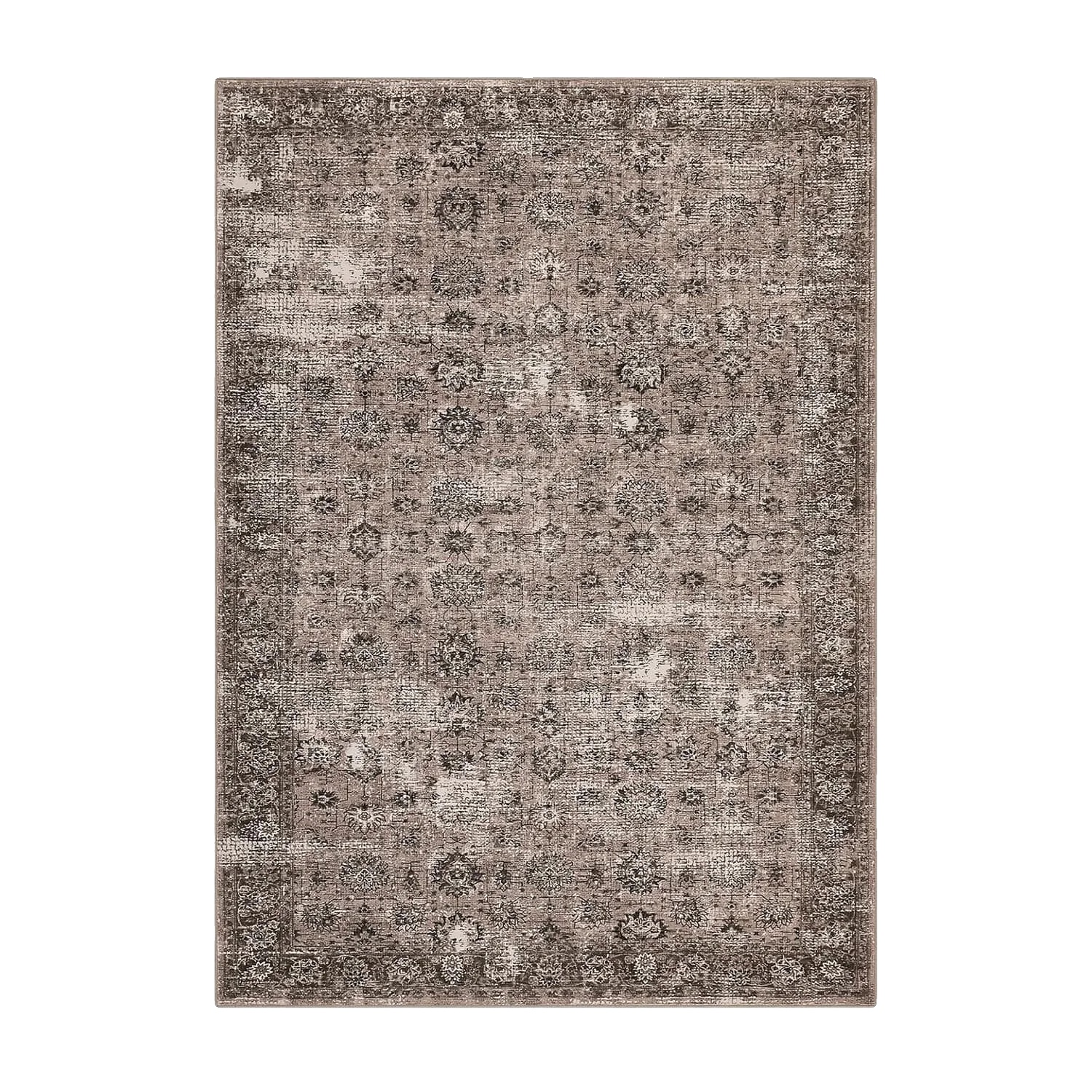 Teppich, Rutschfeste Unterlage, Vintage-design, Rotbraun-b, 160x230cm