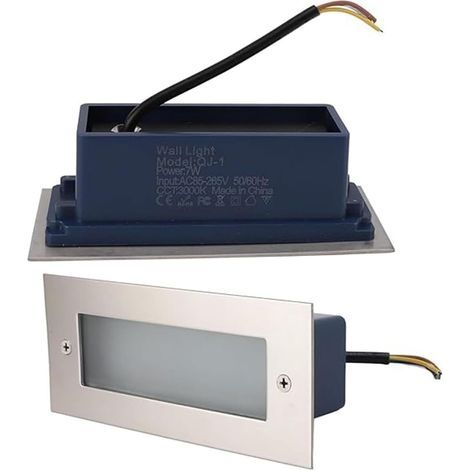 Einbau-led-gartenspots – Wasserdichte Led-eckstrahler Für Außentreppen Ip65, Rechteckiger Einbau-led-spot Für Garten, Terrassenbeleuchtung, Wegbeleuchtung (warmweiß, 3w)
