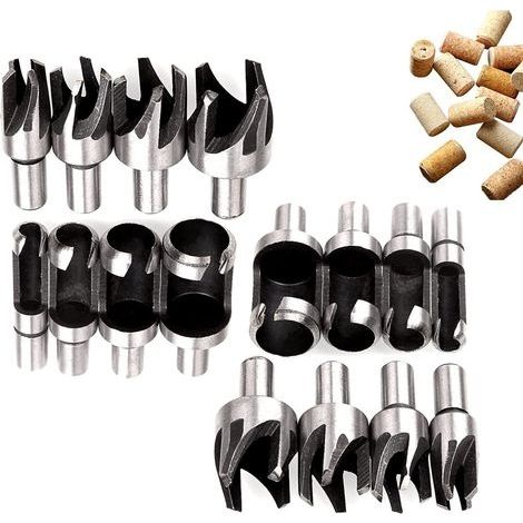 Holzbohrkronen, 16-teiliges Set Aus Kohlenstoffstahl-zapfenbohrern, Konische Bohrersätze Mit Krallen Für 6 Mm/10 Mm/13 Mm/16 Mm