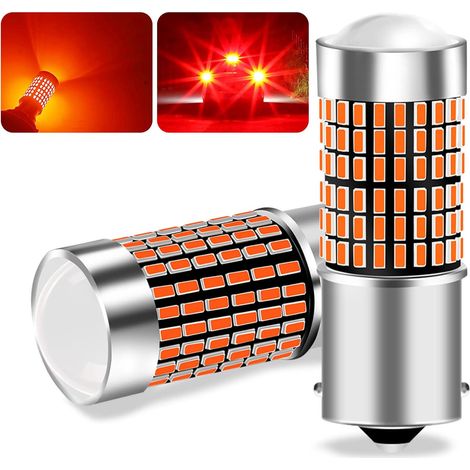 2 Stück 1156 Ba15s P21w Led-lampe, Rote Auto-led-lampe Mit 144 Leds, Extrem Hell Und Wasserdicht, Geeignet Für Rückfahrlicht