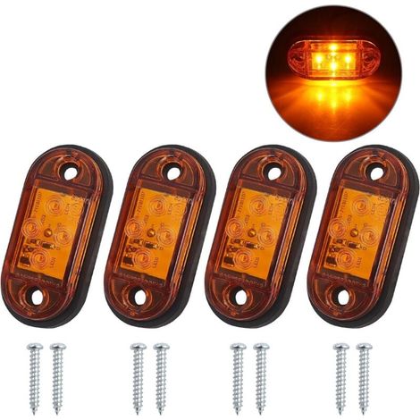 4x4 Led-seitenleuchten Rück- Und Frontlicht Led-kennzeichnungsleuchten Wasserdicht Positionslichter 12v 24v Universell Für Anhänger Wohnmobil Caravan Lkw Bus-ambra