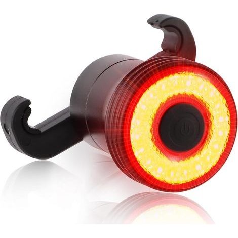 Intelligentes Fahrrad-rücklicht, Bremsenerkennung, Automatisches Ein-/ausschalten, 22 Starke Led-fahrradleuchten, 5 Beleuchtungsmodi, Wiederaufladbar Über Usb-c, Ip65 Wasserdichtes Fahrrad-rücklicht